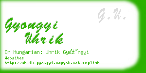 gyongyi uhrik business card